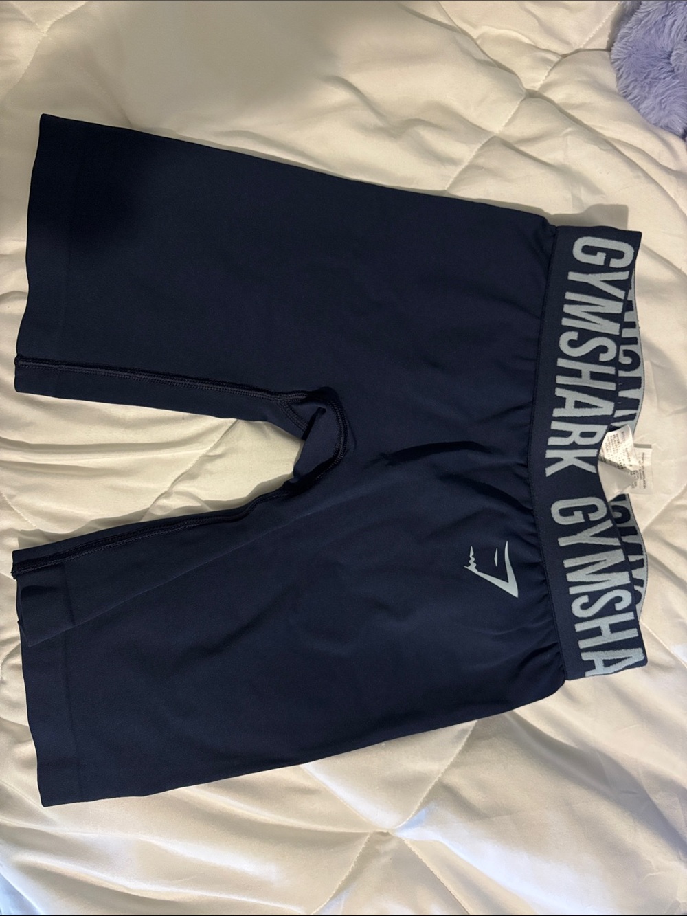 Gymshark Navy Performance High-Rise Biker Shorts